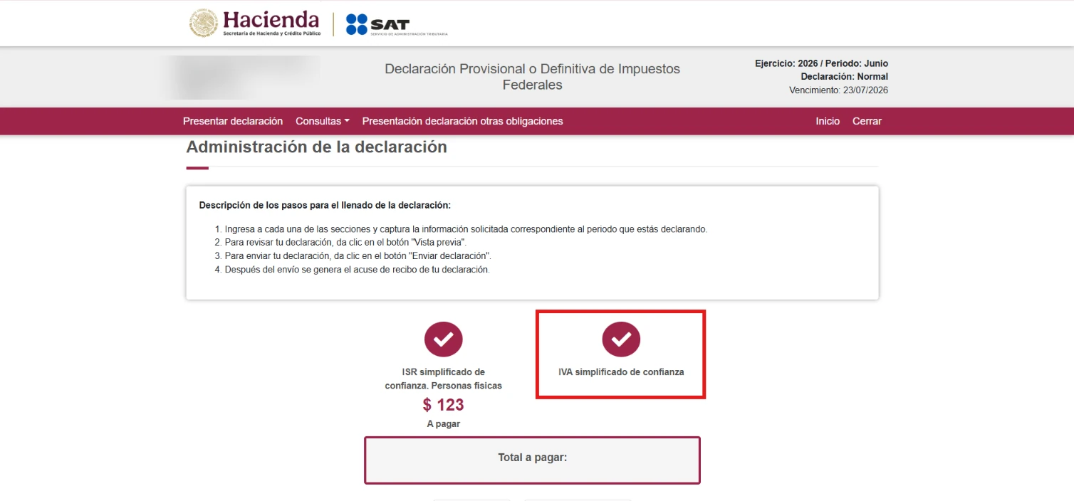Open IVA simplificado de confianza