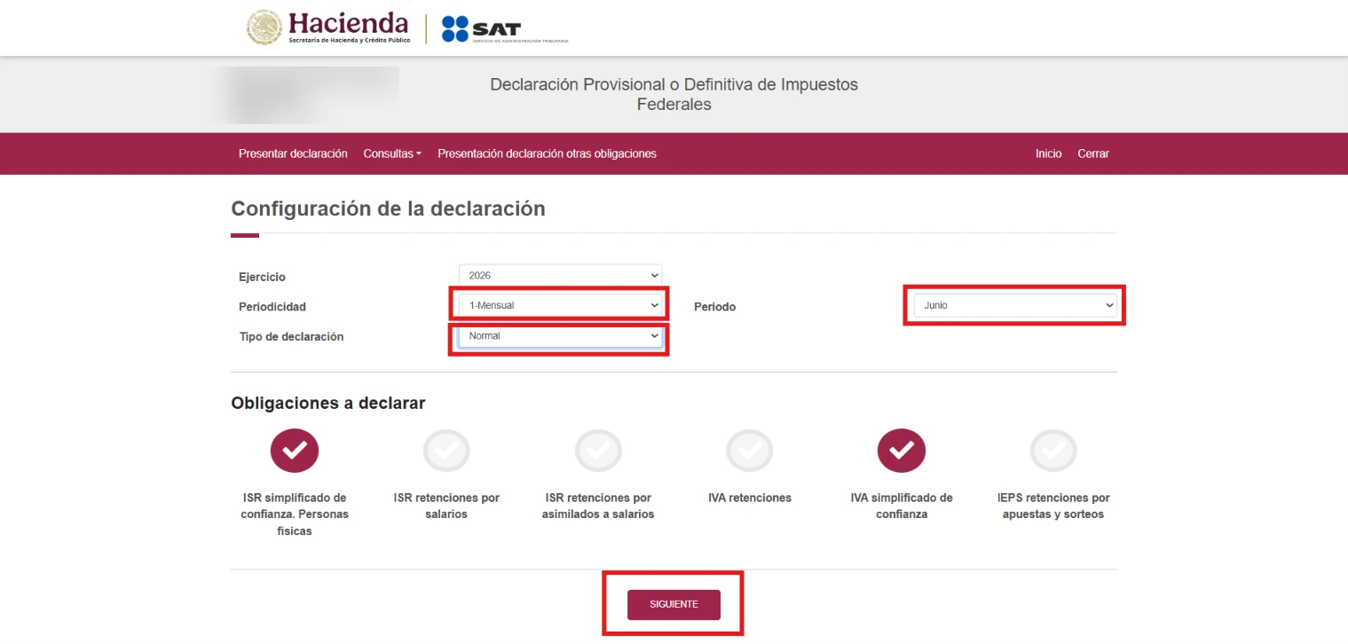 Return setup and tax obligations