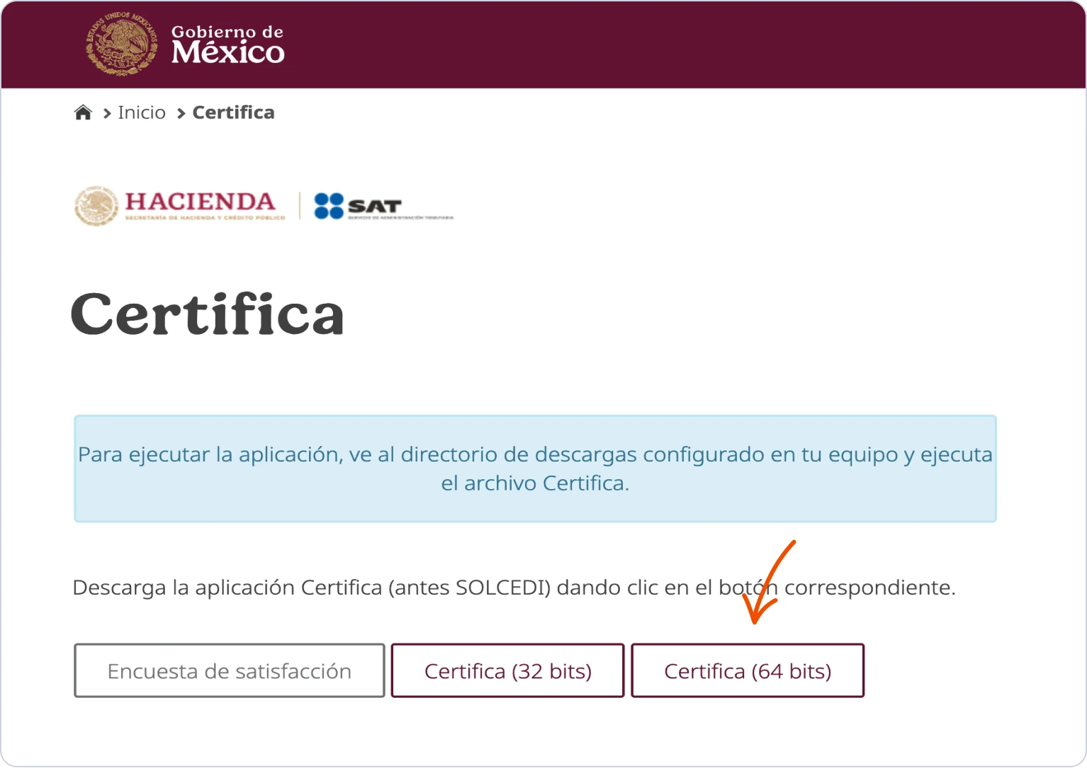 Instrucciones para descargar Certifica